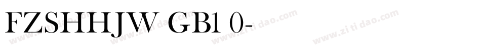 FZSHHJW GB1 0字体转换